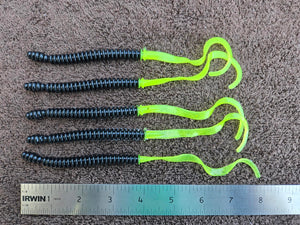 Killer 6" Black Ring Worms - 5pk